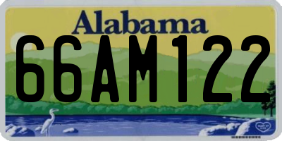 AL license plate 66AM122