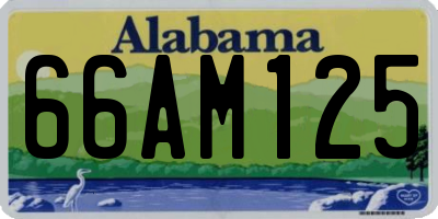 AL license plate 66AM125
