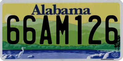 AL license plate 66AM126