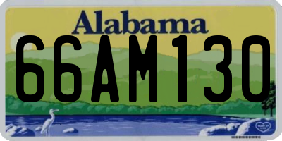 AL license plate 66AM130