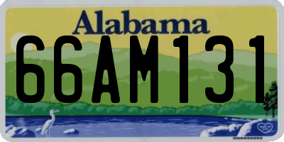 AL license plate 66AM131