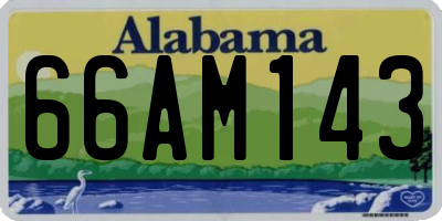 AL license plate 66AM143