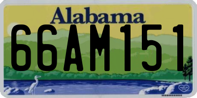 AL license plate 66AM151