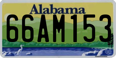 AL license plate 66AM153