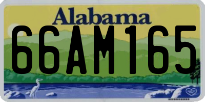 AL license plate 66AM165
