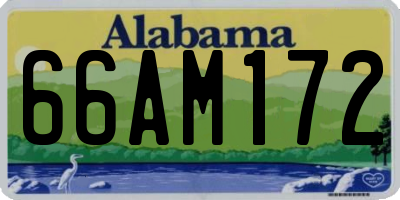 AL license plate 66AM172