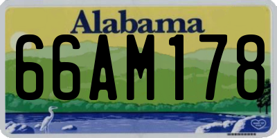 AL license plate 66AM178