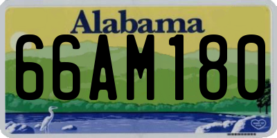 AL license plate 66AM180