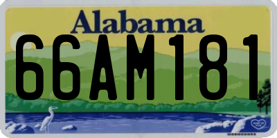 AL license plate 66AM181