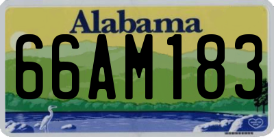 AL license plate 66AM183