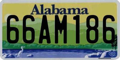AL license plate 66AM186