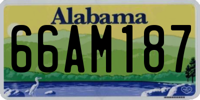 AL license plate 66AM187