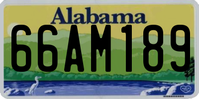 AL license plate 66AM189