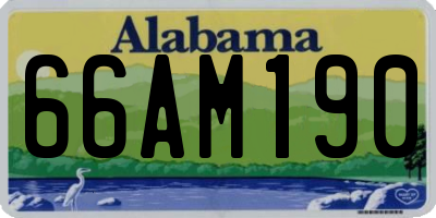 AL license plate 66AM190