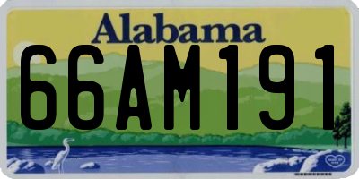 AL license plate 66AM191