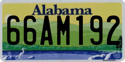 AL license plate 66AM192