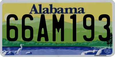 AL license plate 66AM193