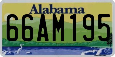 AL license plate 66AM195