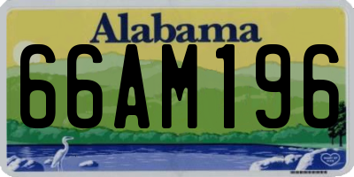 AL license plate 66AM196