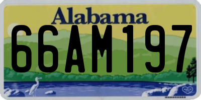 AL license plate 66AM197