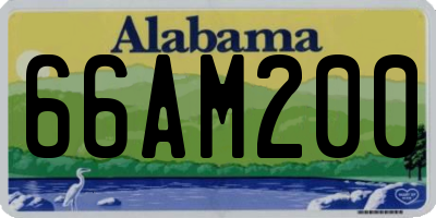 AL license plate 66AM200