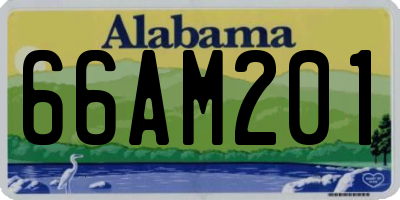 AL license plate 66AM201