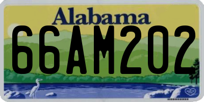 AL license plate 66AM202