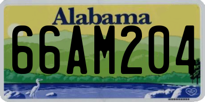AL license plate 66AM204