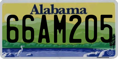 AL license plate 66AM205