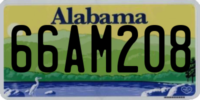 AL license plate 66AM208