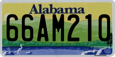 AL license plate 66AM210