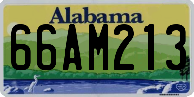 AL license plate 66AM213