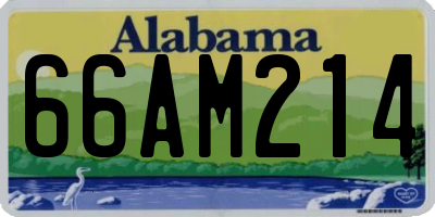 AL license plate 66AM214
