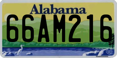 AL license plate 66AM216