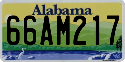 AL license plate 66AM217