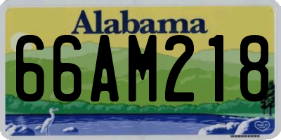 AL license plate 66AM218