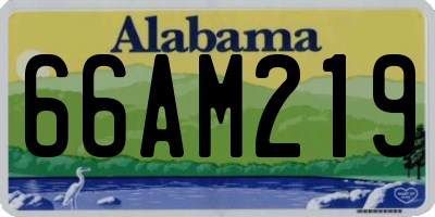 AL license plate 66AM219
