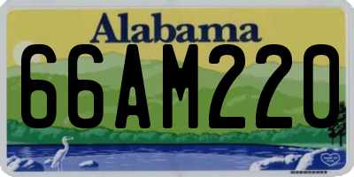 AL license plate 66AM220