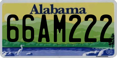 AL license plate 66AM222