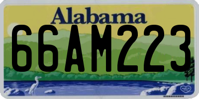 AL license plate 66AM223