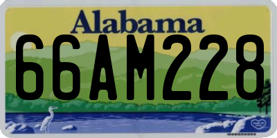 AL license plate 66AM228