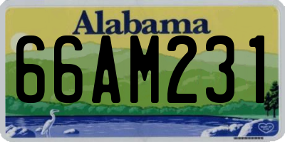 AL license plate 66AM231