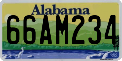 AL license plate 66AM234