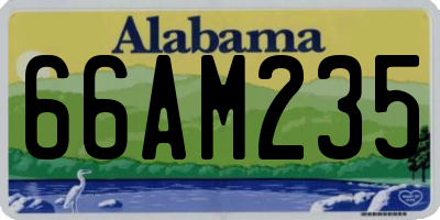 AL license plate 66AM235