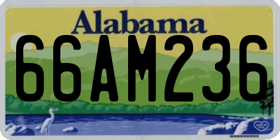 AL license plate 66AM236