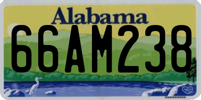 AL license plate 66AM238