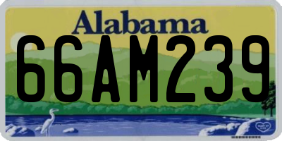 AL license plate 66AM239
