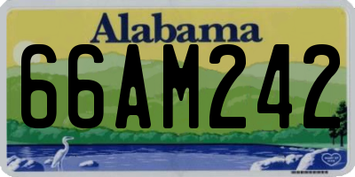 AL license plate 66AM242