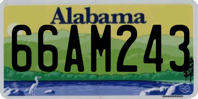 AL license plate 66AM243