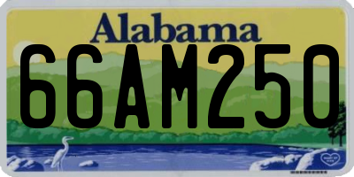 AL license plate 66AM250